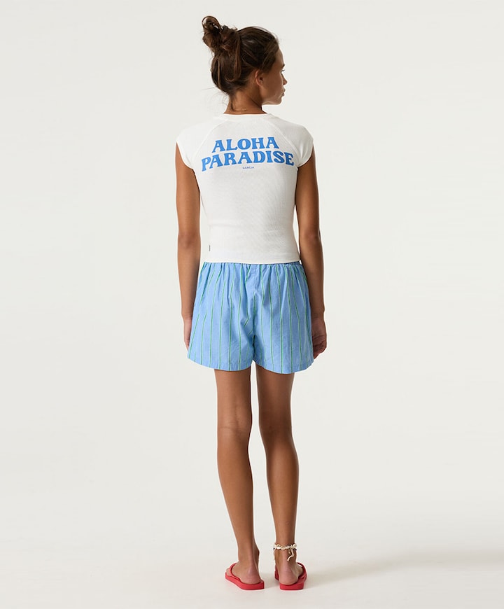 Q262530_girls short meisjes korte broek blauw