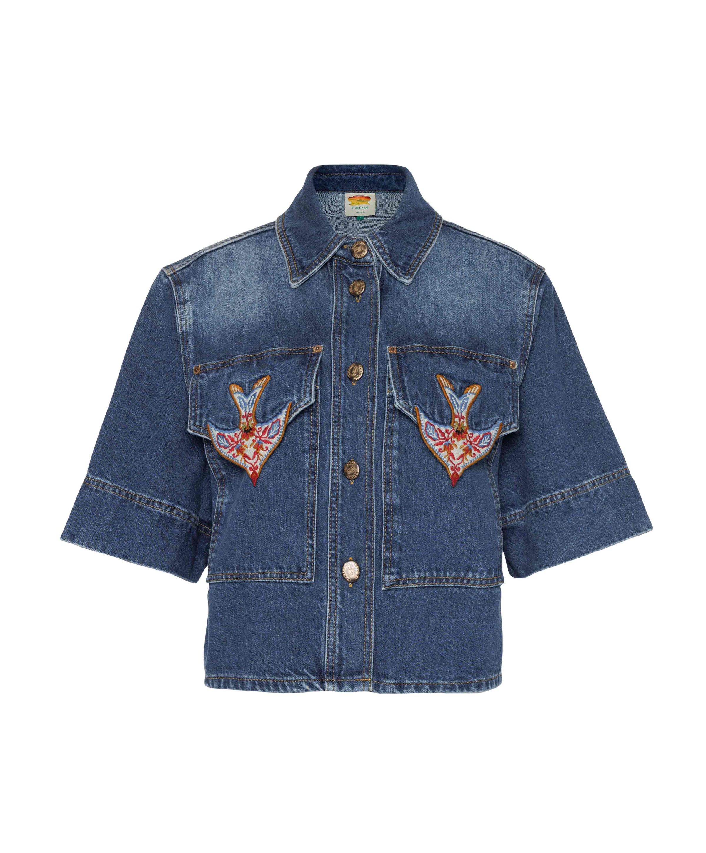 Dames blouse blauw