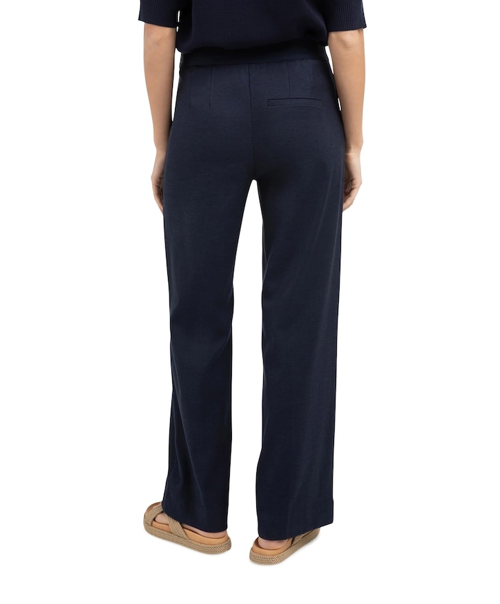 Dames broek met sierknopen blauw