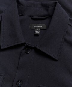 Heren overhemd lange mouw blauw