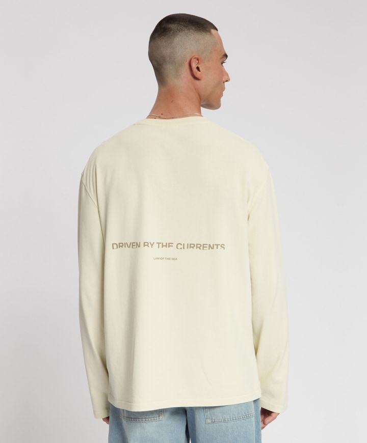 Heren longsleeve beige