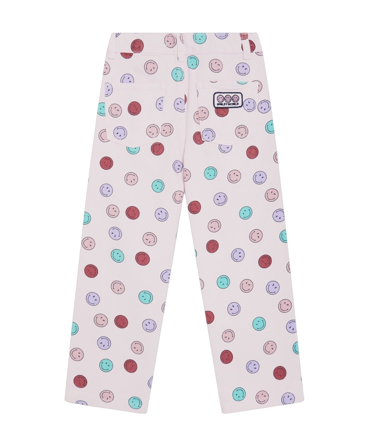 Smiley Denim meisjes jeans roze