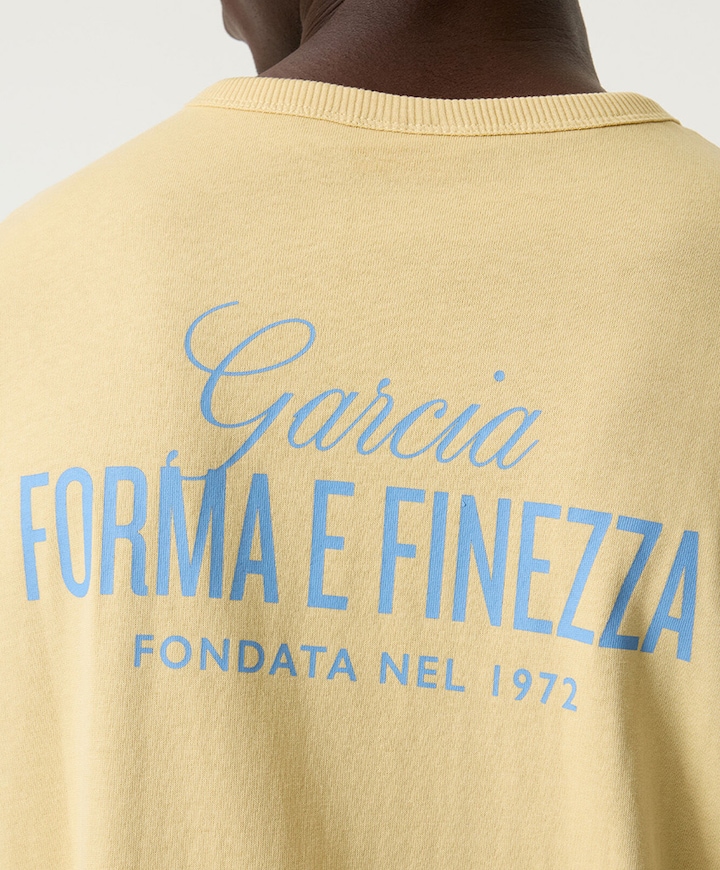 Heren T-shirt geel