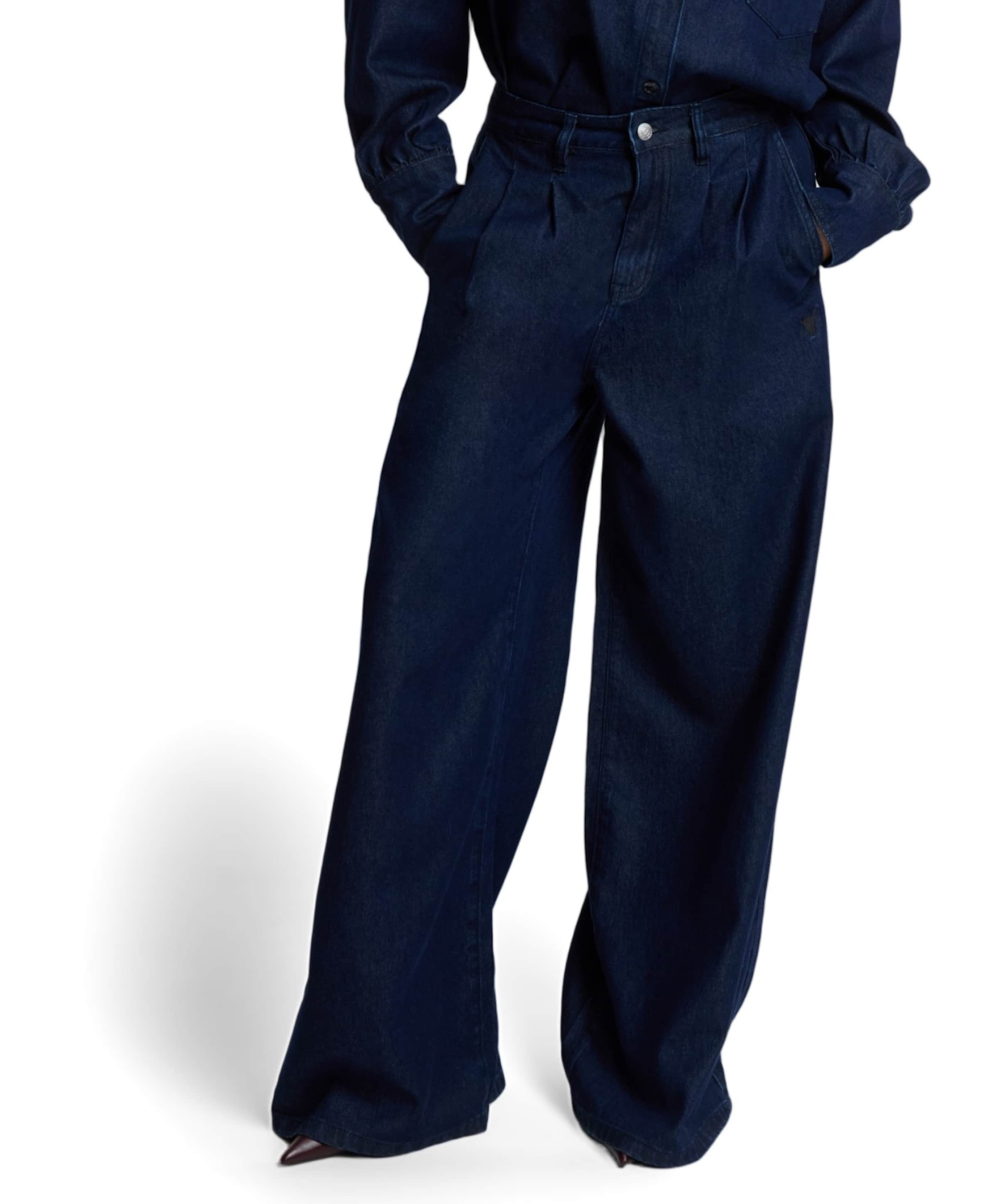 WIDE LEG DENIM dames jeans blauw