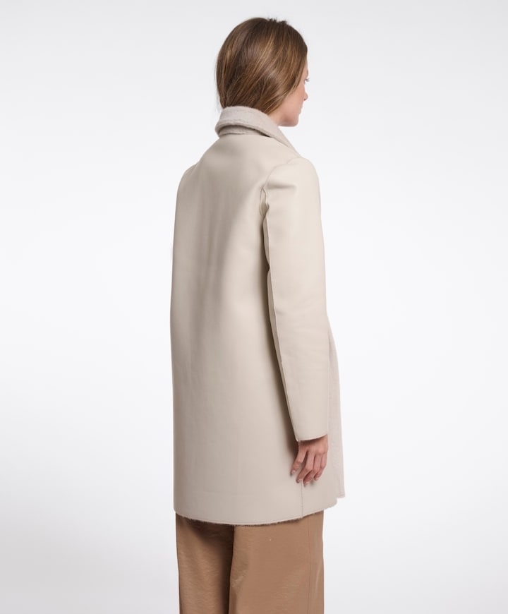 Dames jas reversible ecru