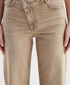 relaxed straight jeans dames jeans beige
