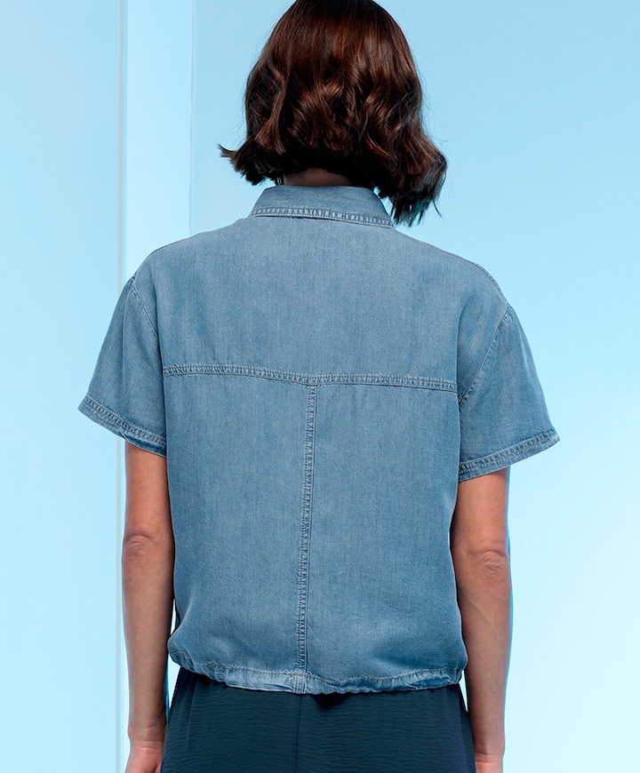 Blouse blauw