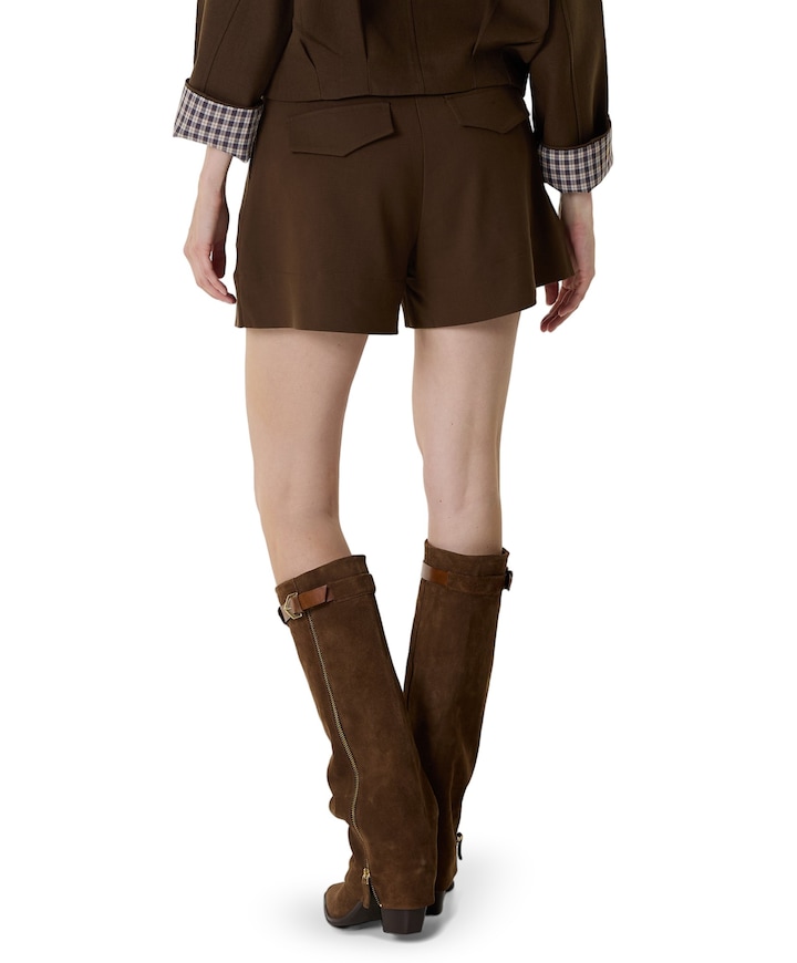 dames korte broek bruin