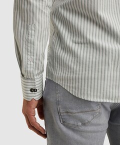 Heren overhemd lange mouw blauw