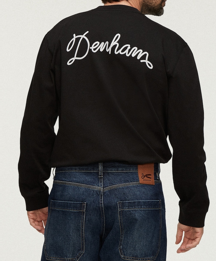 Heren longsleeve zwart