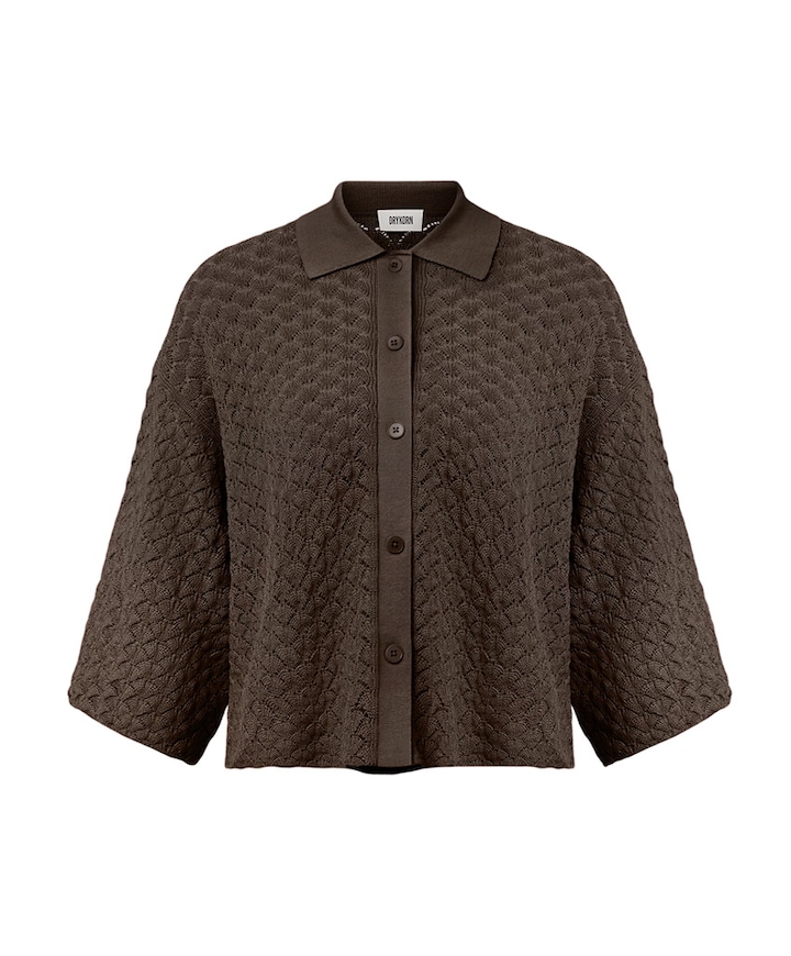Dames vest bruin