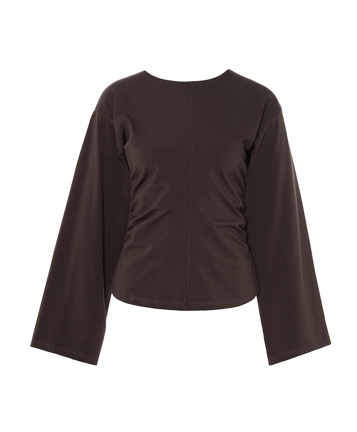 Dames longsleeve bruin