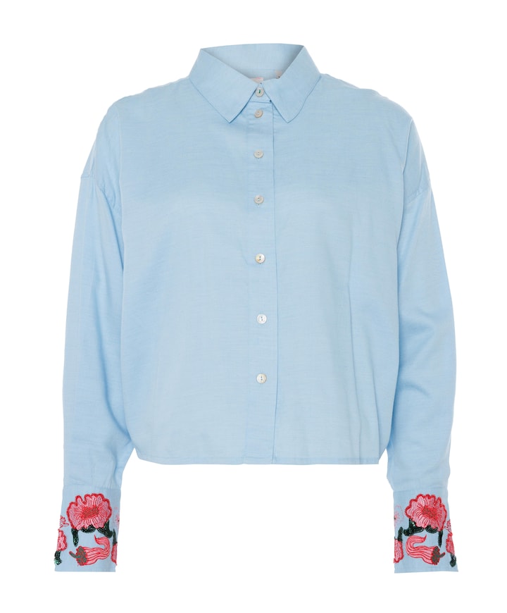 Dames blouse blauw