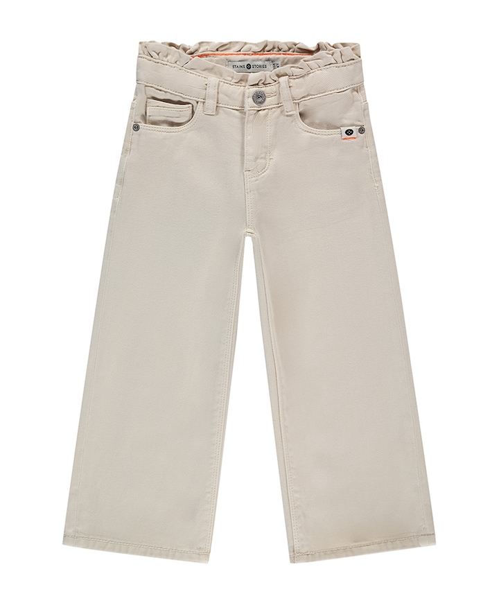 Girls Wide Leg Pants meisjes broek beige