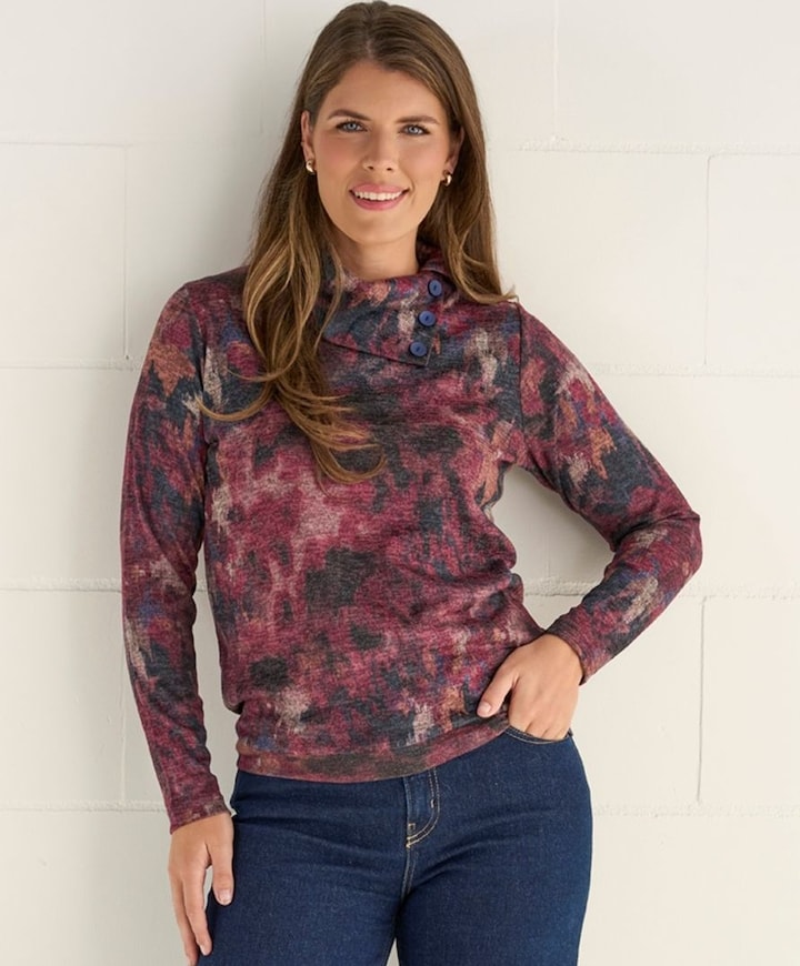 Dames longsleeve rood