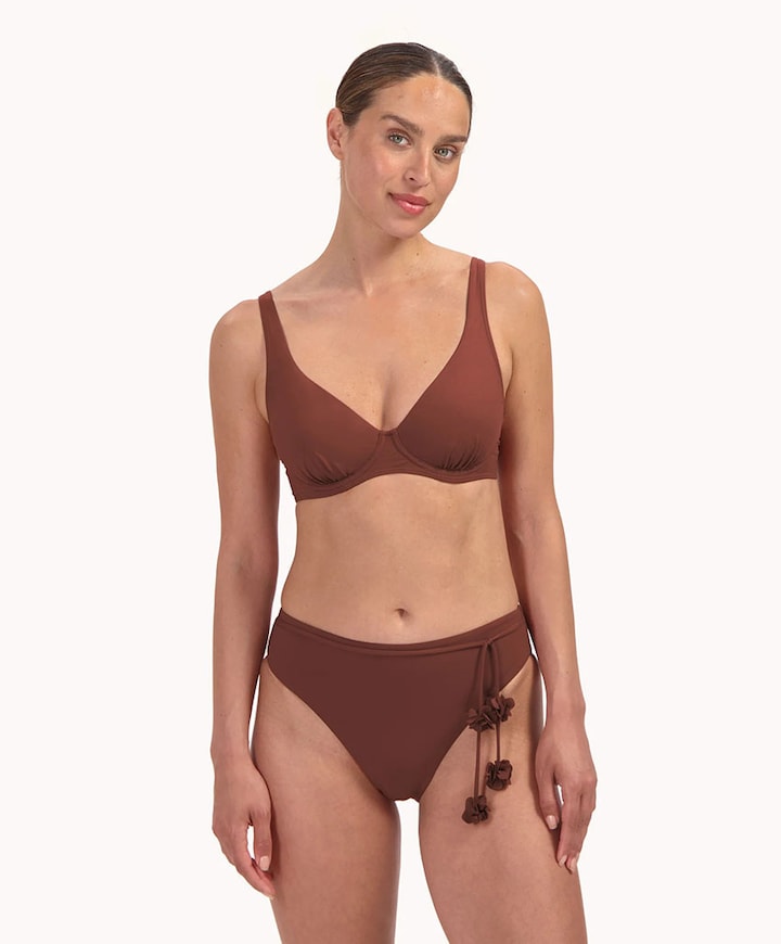 Dames bikinitop bruin