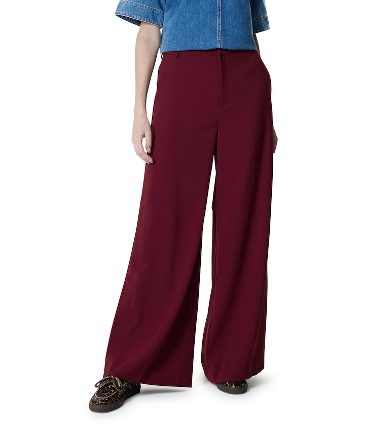 BriezIW Slit broek bordeaux
