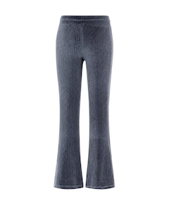 Femke girls velvet glitter flared pants meisjes broek blauw