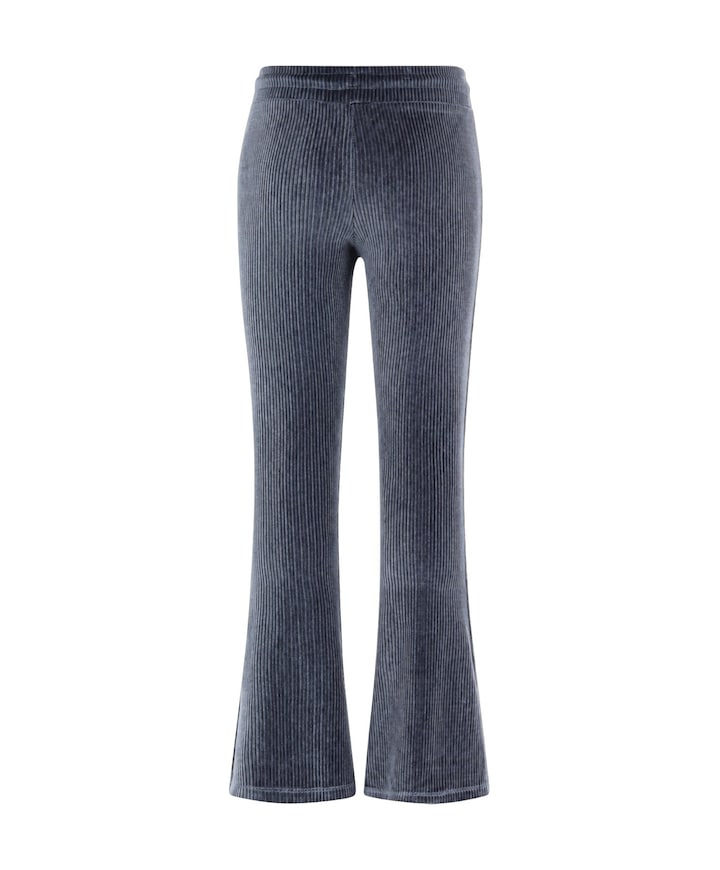 Femke girls velvet glitter flared pants meisjes broek blauw