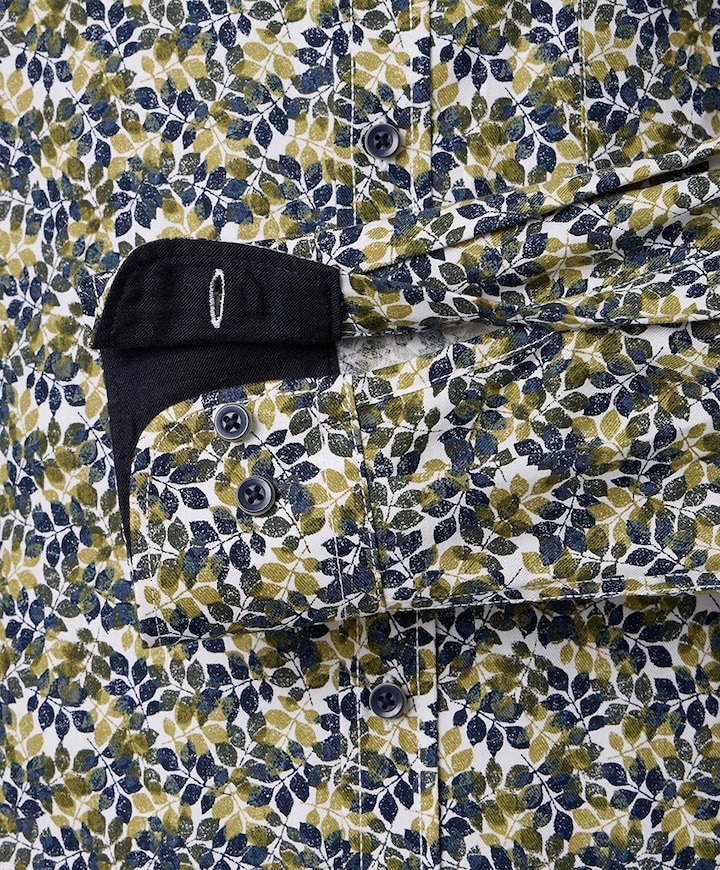 Heren overhemd lange mouw groen