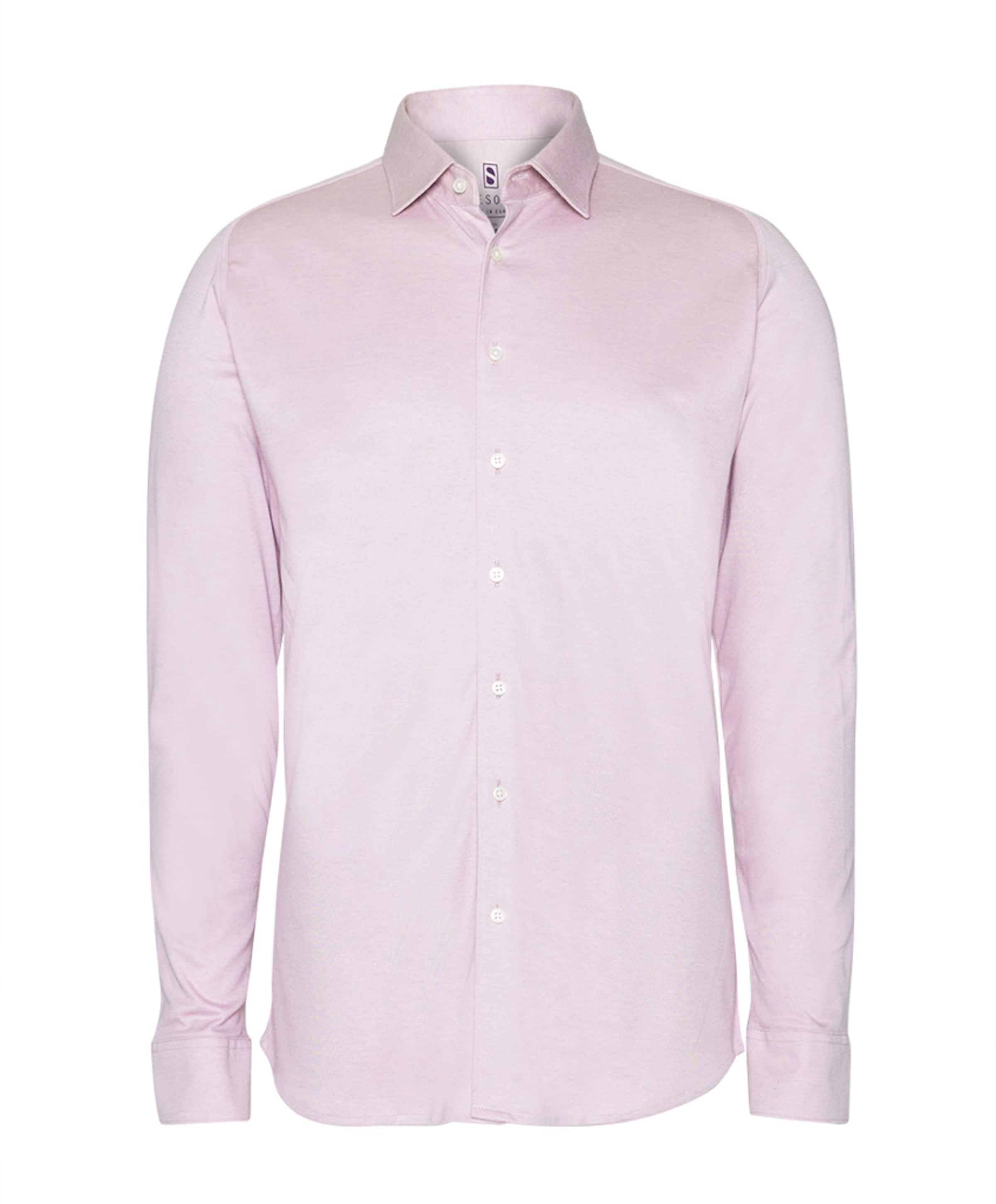 Heren overhemd lange mouw roze