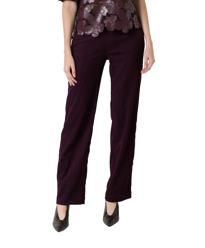 Scarlet Wide Leg dames broek bordeaux