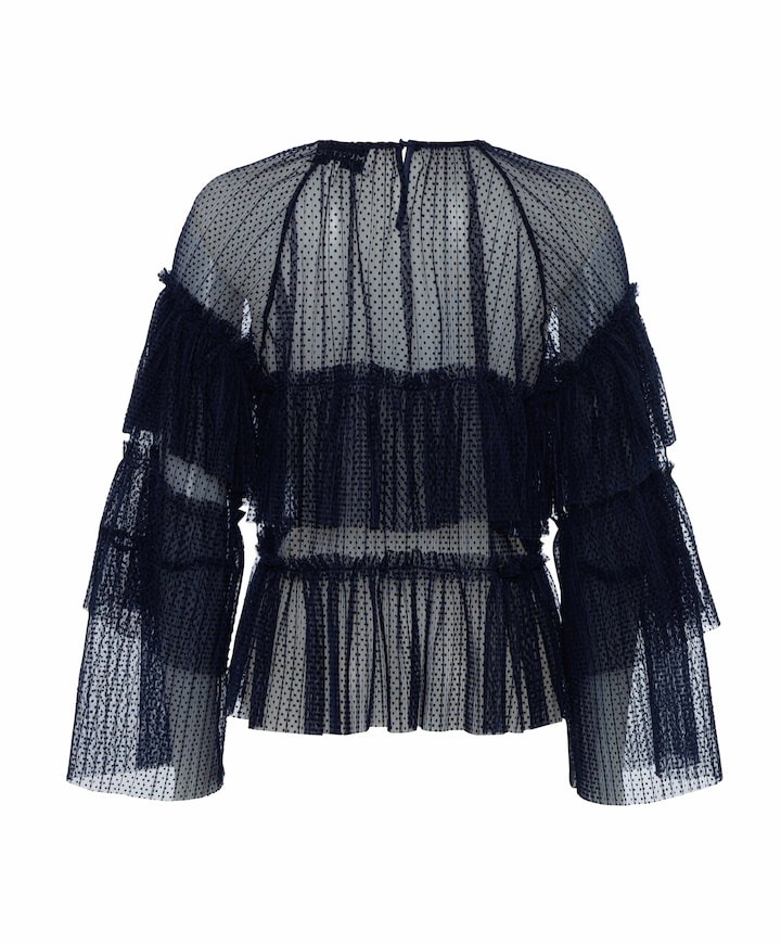 Dames blouse blauw