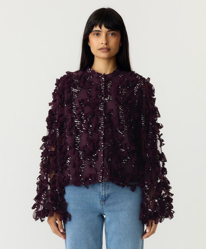 Dames blouse paars