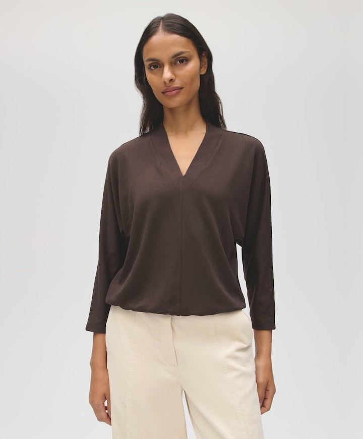 Dames longsleeve bruin
