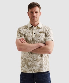 Heren polo ecru