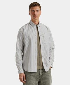 Heren overhemd lange mouw beige