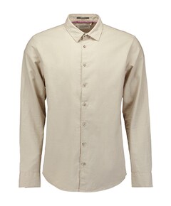 Overhemd lange mouw beige
