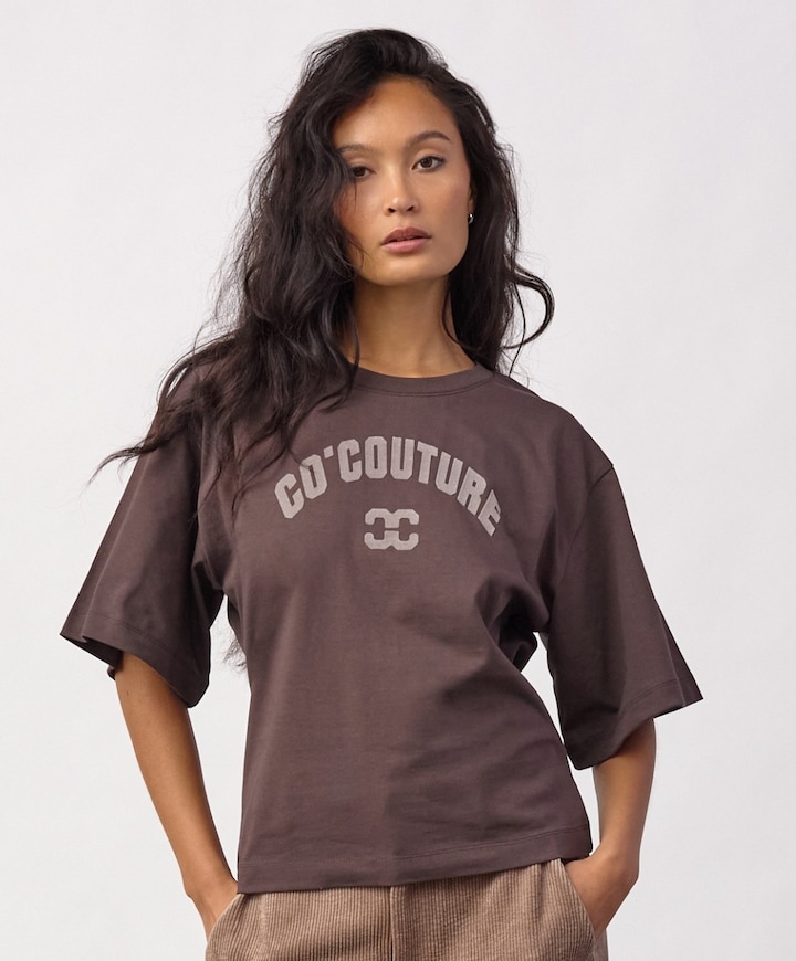 Dames T-shirt bruin