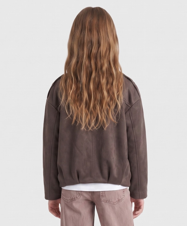 Meisjes jas bruin