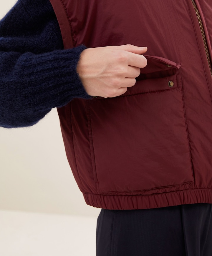Dames gilet bordeaux