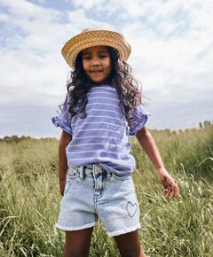 Heart meisjes korte broek blauw