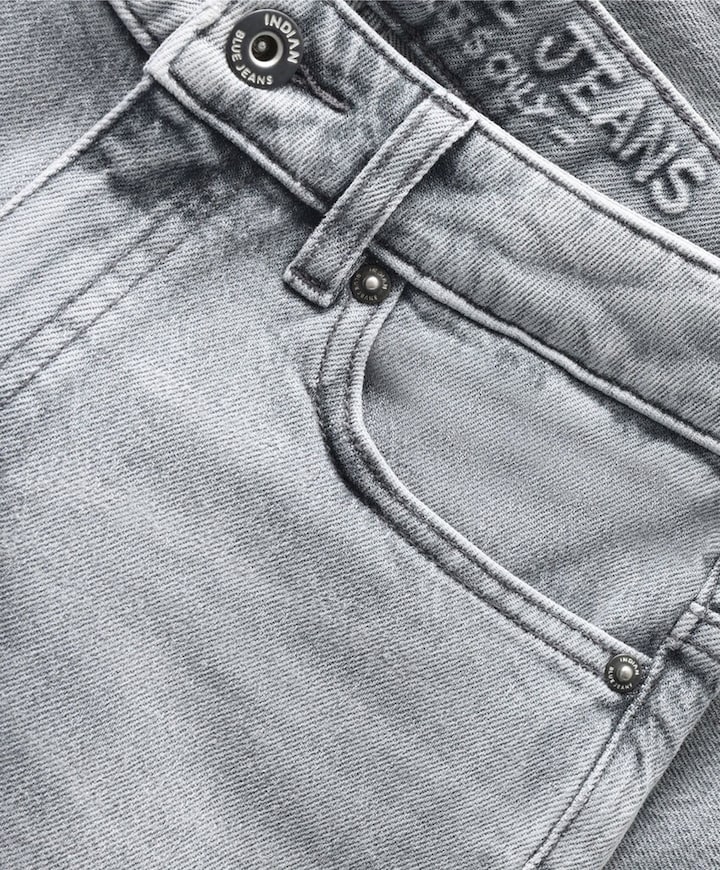 Wide Denim Grey Jeans jongens korte broek grijs