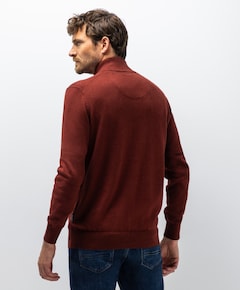 Heren trui met rits rood