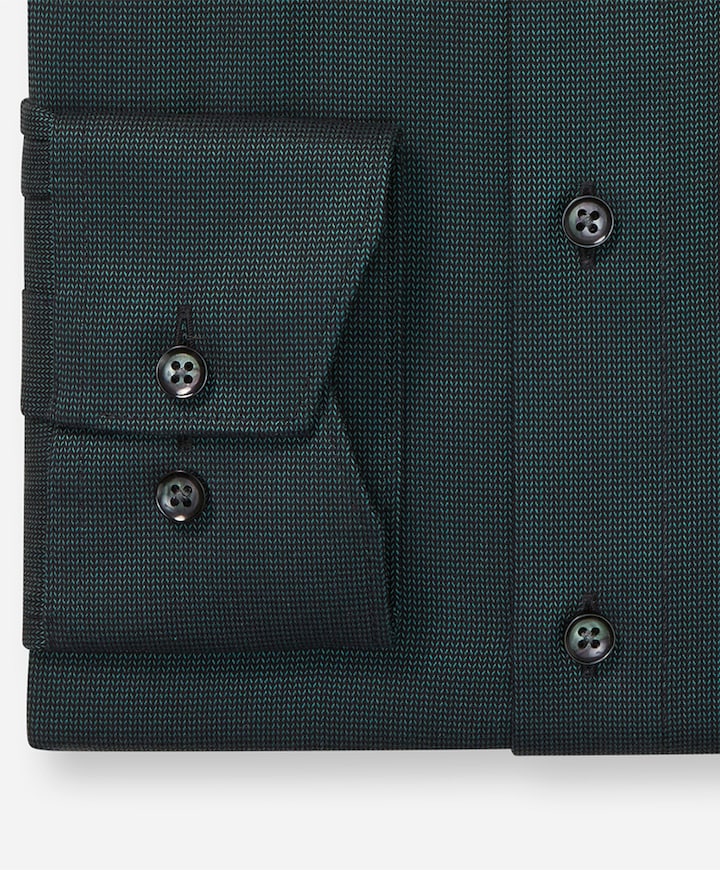 Heren overhemd lange mouw groen