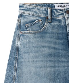 Baggy twisted dames jeans blauw