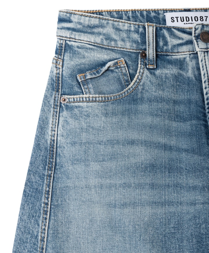 Baggy twisted dames jeans blauw