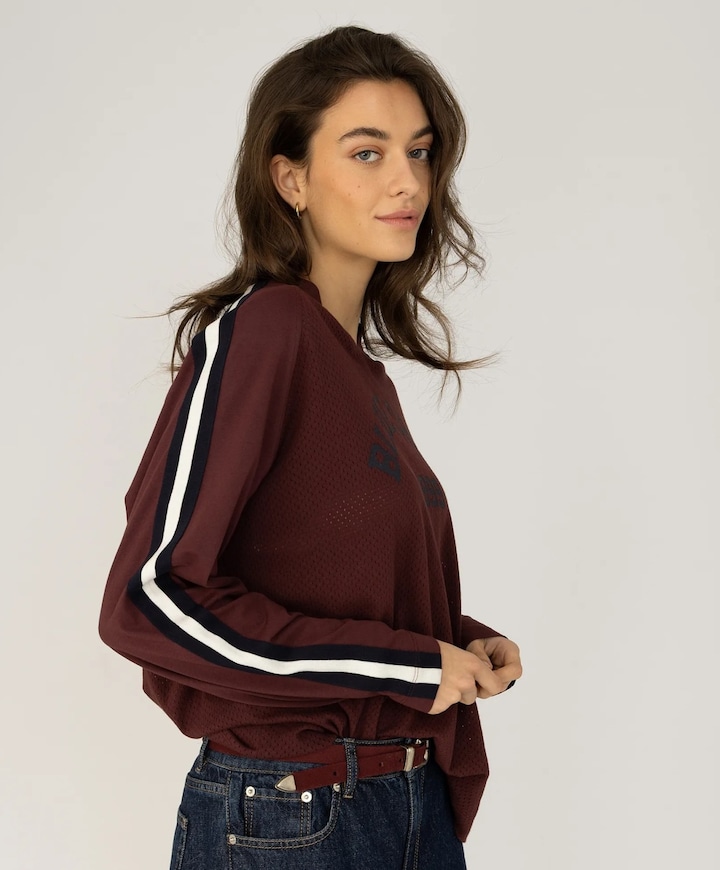Dames longsleeve bordeaux