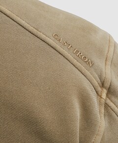 Heren trui met rits beige