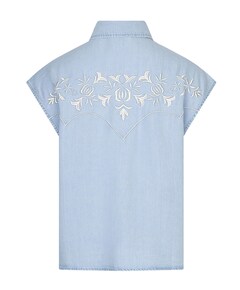 Dames blouse blauw