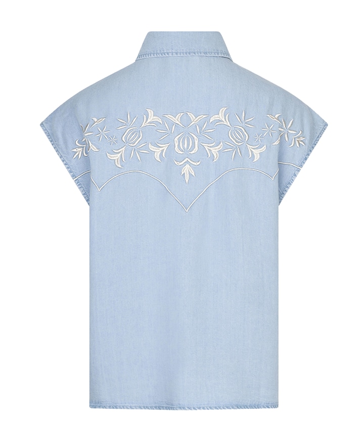 Dames blouse blauw