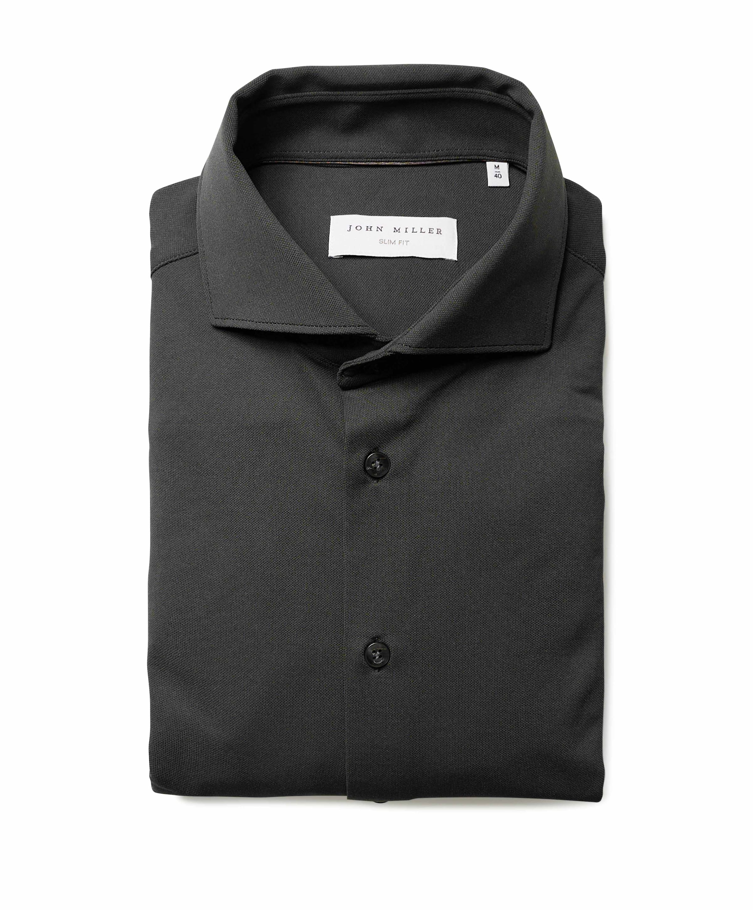 Heren overhemd lange mouw groen