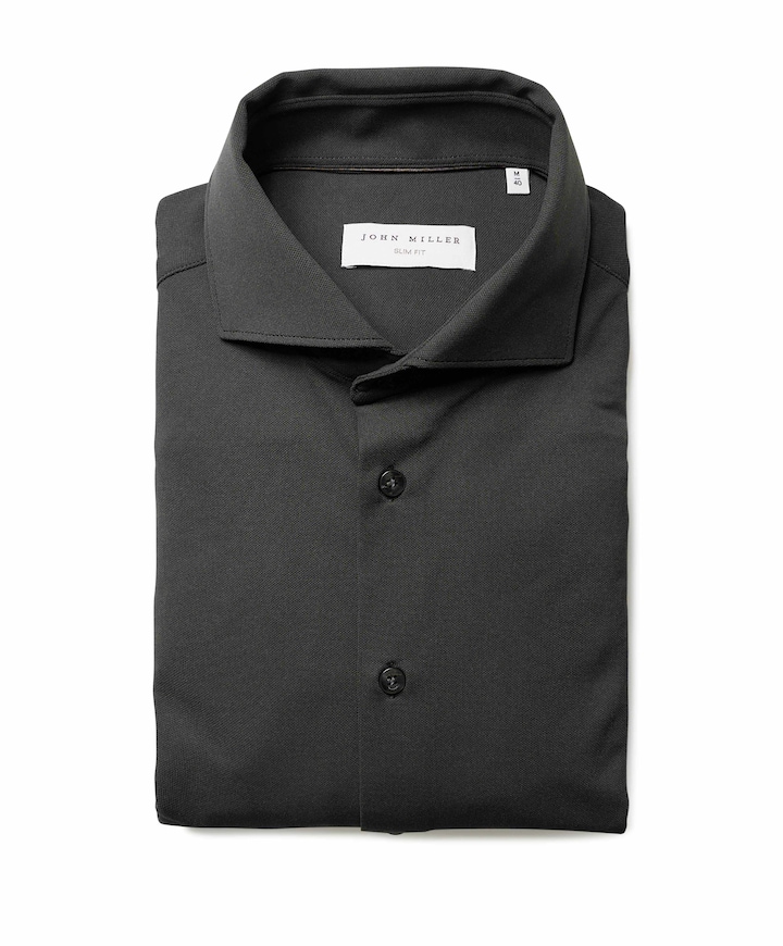 Heren overhemd lange mouw groen