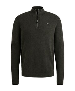 Heren trui met rits groen