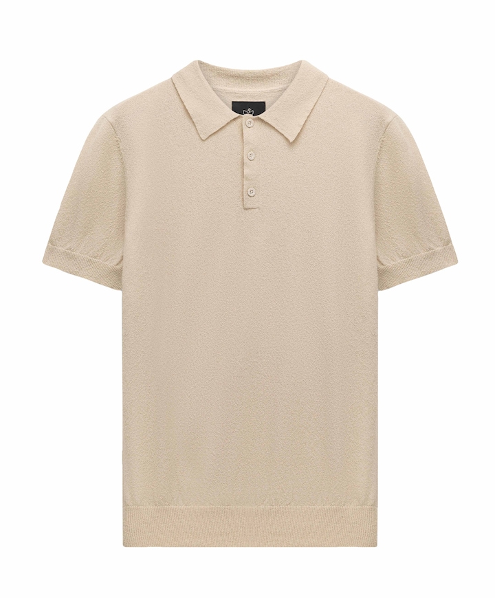Heren polo beige