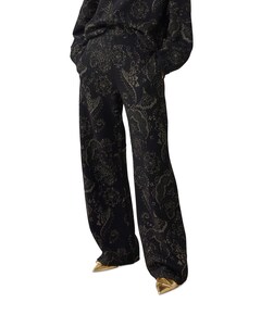 Ornamental jacquard broek zwart